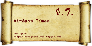 Virágos Tímea névjegykártya