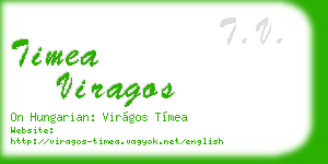 timea viragos business card